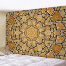 Bohemian brick wall texture mandala tapestry for bedroom decor