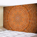 Bohemian brick wall texture mandala tapestry for bedroom decor