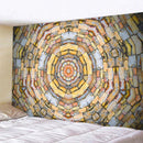 Bohemian brick wall texture mandala tapestry for bedroom decor
