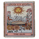 Bohemian camping blanket yellow sun pattern living room throw