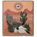 Bohemian camping blanket yellow sun pattern living room throw