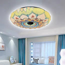 Bohemian colorful mandala led ceiling lights for bedroom