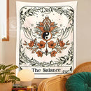 Bohemian cream balance tarot tapestry wall hanging bedroom decor