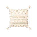 Bohemian cream geometric tassel cushion covers living room decor