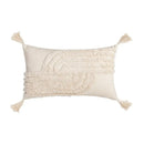 Bohemian cream geometric tassel cushion covers living room decor