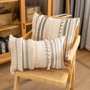 DecorBites™ Bohemian Cotton Cushion Cover 30x50cm/45x45cm Beige for Home Decor Sofa Bed