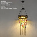 DecorBites™ Bohemian Crystal Pendant Lights LED E27 Gold/Black Cafe Bar Decor