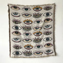 Bohemian floral celestial woven throw blanket living room fringed tapestry