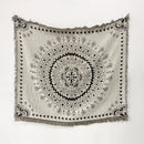 Bohemian floral celestial woven throw blanket living room fringed tapestry