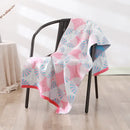 Bohemian floral cotton bath towel orange & teal bathroom wrap