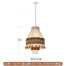 DecorBites™ Bohemian Fringe Pendant Lamp: Retro Tassels Hanging Light in Hand-Woven Hemp Rope Fabric