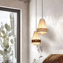 DecorBites™ Bohemian Fringe Pendant Lamp: Retro Tassels Hanging Light in Hand-Woven Hemp Rope Fabric