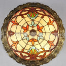 Bohemian glass ceiling light amber stained glass bedroom lamp