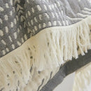 DecorBites™ Bohemian Cotton Throw Blanket - Four Layer Gauze Bedspread with Tassel Detail