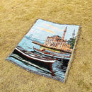 Bohemian jacquard sofa blanket pastoral autumn scene living room
