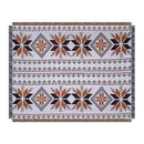Bohemian knit throw blanket red & blue geometric living room decor