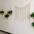 Bohemian macrame curtain tapestry – living room driftwood wall decor