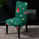 Bohemian mandala stretch chair cover navy & gold dining room slipcover