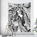 Bohemian moon tarot tapestry blue and purple bedroom wall art