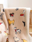 DecorBites™ Bohemian Double-Layer Winter Coral Fleece Sofa Blanket