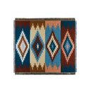 Bohemian nordic leisure throw teal & orange geometric blanket bedroom