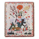 Bohemian outdoor blanket gray tiger tapestry rug living room throw