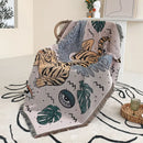 Bohemian outdoor blanket gray tiger tapestry rug living room throw