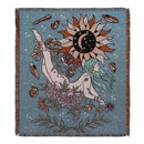 Bohemian outdoor blanket gray tiger tapestry rug living room throw