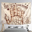 Bohemian purple cat paws tapestry – bedroom astrology wall decor