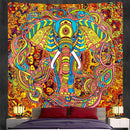Bohemian purple & pink elephant god mandala tapestry bedroom decor