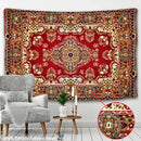 Bohemian red & gold indian mandala tapestry bedroom wall decor