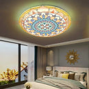 Bohemian romantic art rainbow mosaic ceiling lamp living room