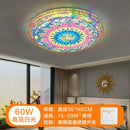 Bohemian romantic art rainbow mosaic ceiling lamp living room