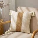 DecorBites™ Bohemian Style Fringed Throw Pillow Cover for Living Room Sofa