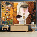 Bohemian thai style half face tapestry living room wall art