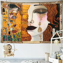 Bohemian thai style half face tapestry living room wall art