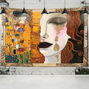 Bohemian thai style half face tapestry living room wall art