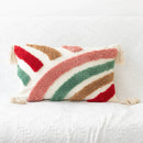 Bohemian tufted tassel pillow case beige geometric living room cushion