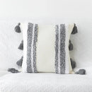 Bohemian tufted tassel pillow case beige geometric living room cushion