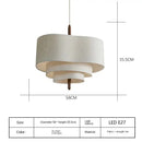 Bohemian wabi sabi beige linen pendant lamps for living room