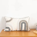 Boho abstract grey & cream cushion cover living room home decoration