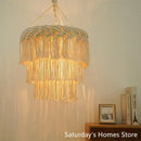 DecorBites™ Boho Macrame Ceiling Pendant Light Cover for Home Bedroom Chandeliers
