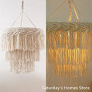 DecorBites™ Boho Macrame Ceiling Pendant Light Cover for Home Bedroom Chandeliers