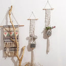 Boho beige macrame plant hanger basket wall art living room decor