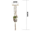 Boho beige macrame plant hanger basket wall art living room decor