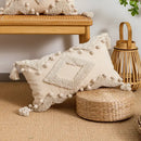 DecorBites™ Beige Boho Style Cushion Cover 45x45/30x50cm - Handmade Square Pillow Case