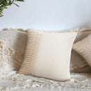 DecorBites™ Beige Boho Style Cushion Cover 45x45/30x50cm - Handmade Square Pillow Case