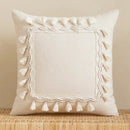 DecorBites™ Beige Boho Style Cushion Cover 45x45/30x50cm - Handmade Square Pillow Case