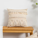 DecorBites™ Beige Boho Style Cushion Cover 45x45/30x50cm - Handmade Square Pillow Case
