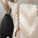 DecorBites™ Beige Crochet Tufted Pillow Cover: Nordic Style Home Decor Cushion